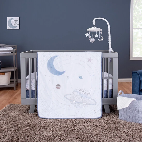 Trend Lab® Celestial Space Fitted Crib Sheet In Grey/Blue - Image 3