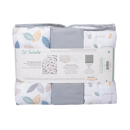 Trend Lab® Falling Leaves 4-Piece Crib Bedding Set In Green Green/multi - Image 9