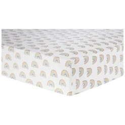 Trend Lab® Pastel Rainbows Flannel Deluxe Fitted Crib Sheet Multi