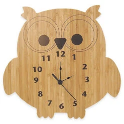 Trend Lab&reg; Northwoods Owl Wall Clock Natural