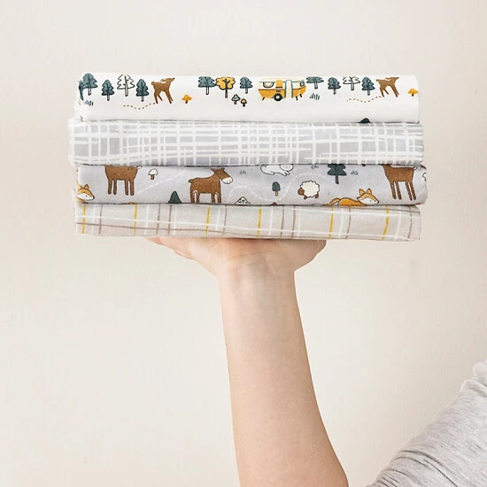 Trend Lab® 4-Pack Woodland Trail Flannel Swaddling Blankets In Grey Gray - Image 3