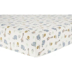 Trend Lab Tanzania Deluxe Flannel Fitted Crib Sheet Green/blue