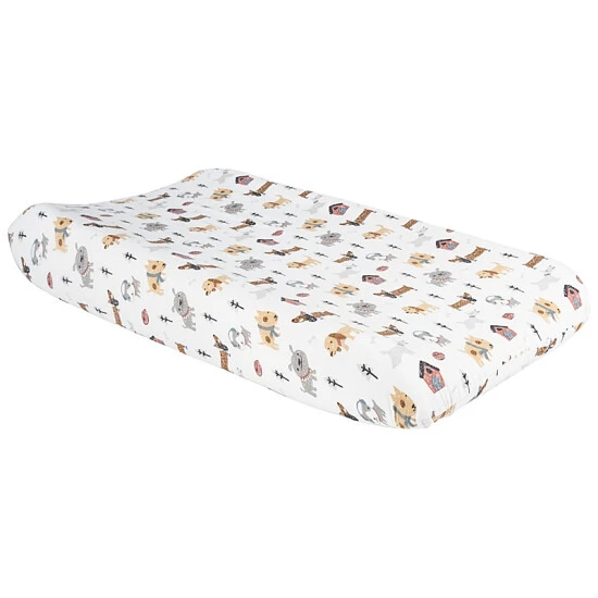 Trend Lab® Dog Park Deluxe Flannel Changing Pad Cover Multi - Image 5