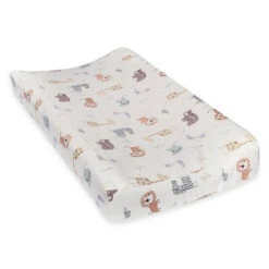 Trend Lab® Crayon Jungle Deluxe Flannel Changing Pad Cover White