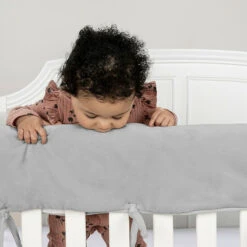 Trend Lab&reg; CribWrap&trade; Wide Long Fleece Rail Cover In Grey Gray -Trend Lab Shop unnamed file 1371