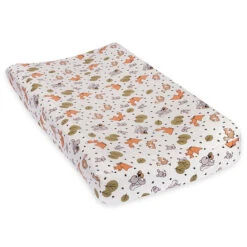 Trend Lab® Friendly Forest Deluxe Flannel Changing Pad Cover White
