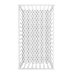 Trend Lab® Dot Flannel Fitted Crib Sheet In Grey Gray