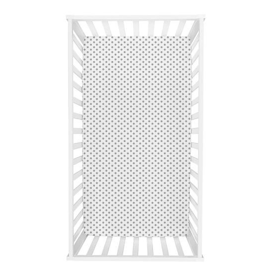 Trend Lab® Dot Flannel Fitted Crib Sheet In Grey Gray