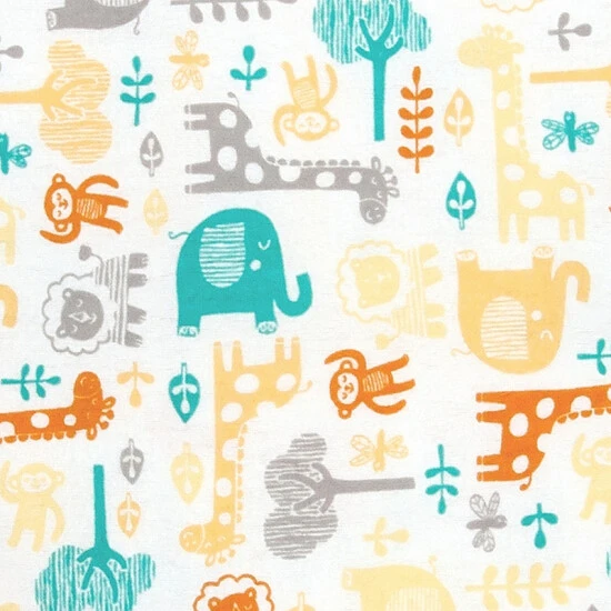 Trend Lab® Lullaby Zoo Flannel Fitted Crib Sheet Cream/yellow - Image 2