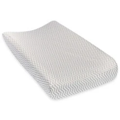 Trend Lab® Chevron Deluxe Flannel Changing Pad Cover In Grey White