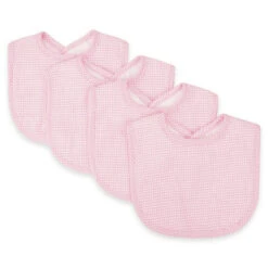 Trend Lab® 4-Pack Gingham Seersucker Bib Set In Pink