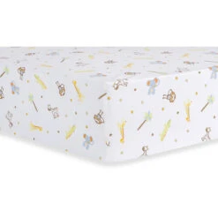 Trend Lab&reg; Jungle Fun Animal Fitted Crib Sheet Multi