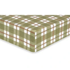 Trend Lab® Deer Lodge Plaid Flannel Fitted Crib Sheet Multi