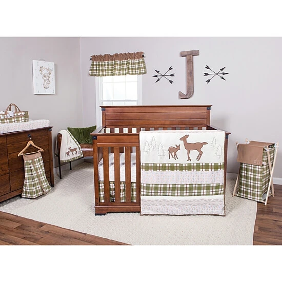 Trend Lab® Deer Lodge Plaid Flannel Fitted Crib Sheet Multi - Image 3
