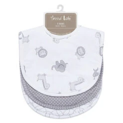 Trend Lab® 3-Pack Bib Set In Safari Grey Gray