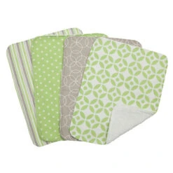 Trend Lab® 4-Piece Lauren Burp Cloth Set In Green