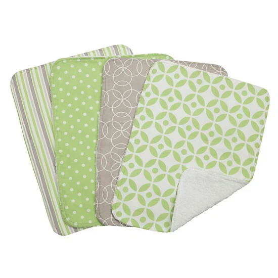 Trend Lab® 4-Piece Lauren Burp Cloth Set In Green