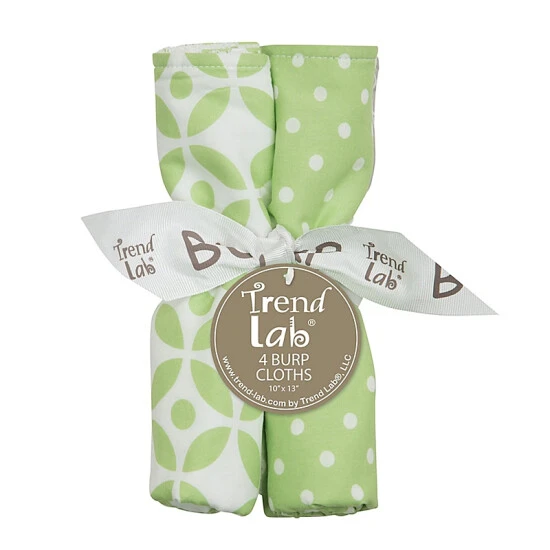 Trend Lab® 4-Piece Lauren Burp Cloth Set In Green - Image 2