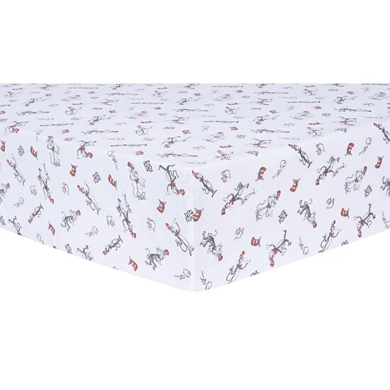 Trend Lab® Dr. Seuss® The Cat In The Hat Comes Back 4-Piece Crib Bedding Set Red/white - Image 3