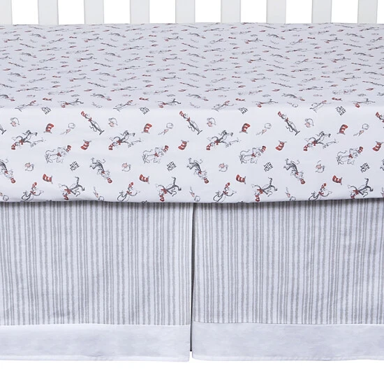Trend Lab® Dr. Seuss® The Cat In The Hat Comes Back 4-Piece Crib Bedding Set Red/white - Image 4