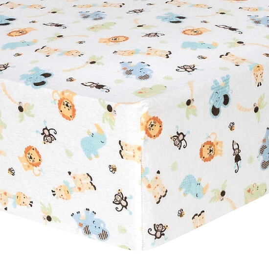 unnamed-file-155.jpg Trend Lab® Jungle Friends Flannel Fitted Crib Sheet White/brown -Trend Lab Shop unnamed file 155