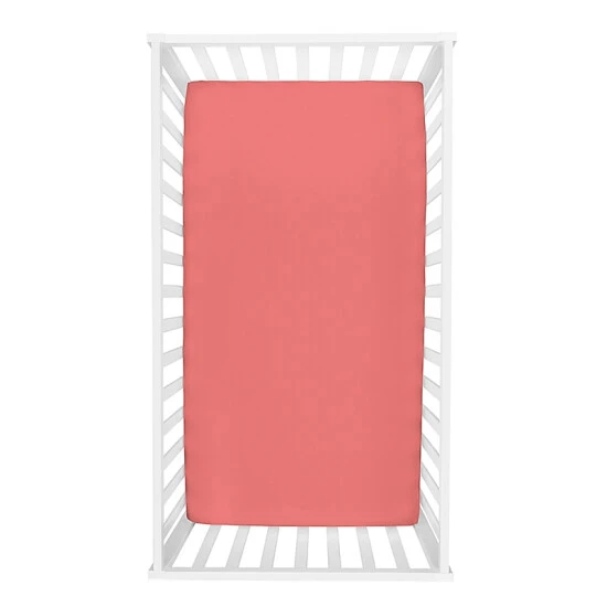 Trend Lab® Flannel Fitted Crib Sheet In Coral