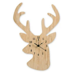 Trend Lab® Stag Head Wall Clock Tan