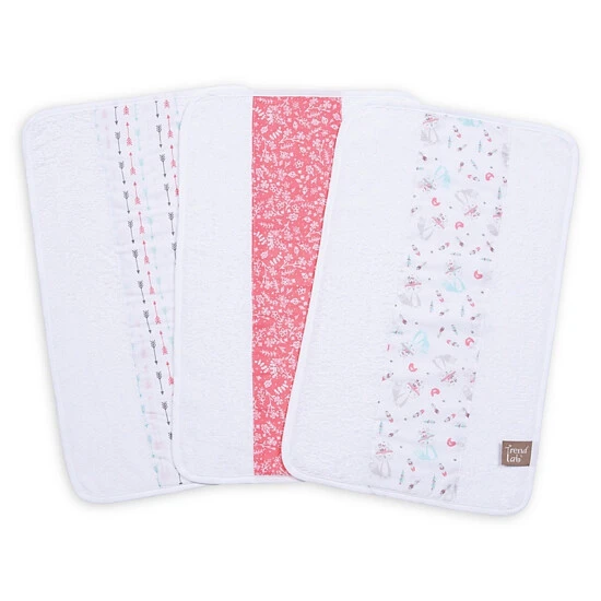 Trend Lab® Fox And Feathers 3-Pack Jumbo Burp Cloth Set Multi