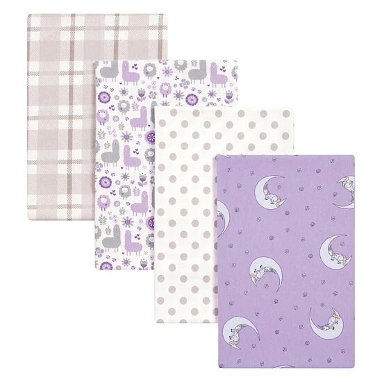 unnamed-file-1603.jpg Trend Lab® 4-Pack Llamas Flannel Receiving Blankets In Purple -Trend Lab Shop unnamed file 1603