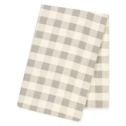 Trend Lab® Buffalo Check Flannel Swaddle Blanket In Grey Gray