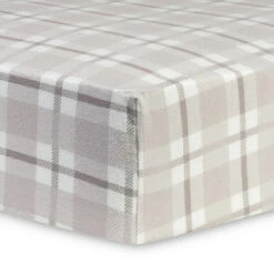 Trend Lab® Plaid Flannel Fitted Crib Sheet In Grey Gray