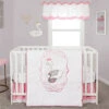 Trend Lab® Swans 3-Piece Crib Bedding Set In Grey/Pink/White