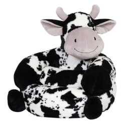 Trend Lab® Plush Cow Children's Chair In Black/White