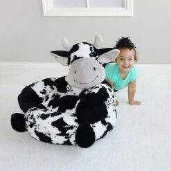 Trend Lab&reg; Plush Cow Children's Chair In Black/White -Trend Lab Shop unnamed file 1688