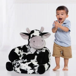 Trend Lab&reg; Plush Cow Children's Chair In Black/White -Trend Lab Shop unnamed file 1689