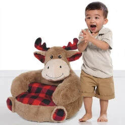 Trend Labs&reg; Plush Plaid Moose Character Chair Multi -Trend Lab Shop unnamed file 1693