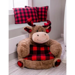 Trend Labs&reg; Plush Plaid Moose Character Chair Multi -Trend Lab Shop unnamed file 1696