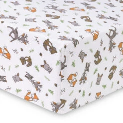 Trend Lab&reg; Forest Nap Deluxe Flannel Fitted Crib Sheet Multi