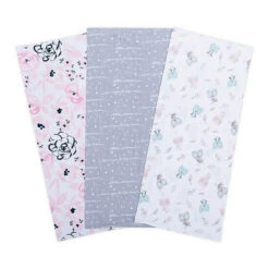 Trend Lab® 3-Pack Owls And Flowers Burp Cloths Multi