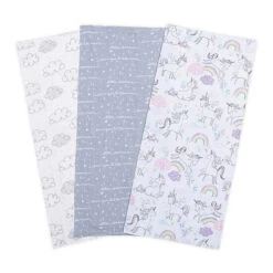 Trend Lab® 3-Pack Unicorn Dreamer Burp Cloths Multi
