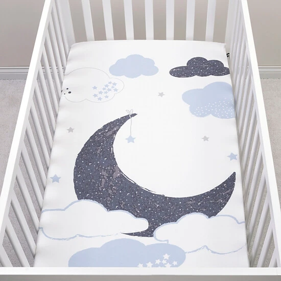 Trend Lab® My Tiny Moments Over The Moon Flannel Fitted Crib Sheet Multi - Image 2