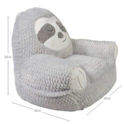 Trend Lab Cuddo Buddies Toddler Plush Sloth Character Chair Gray -Trend Lab Shop unnamed file 1824