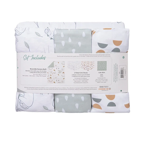 Trend Lab® Sloth Playground 4-Piece Crib Bedding Set In Green Green/multi - Image 9