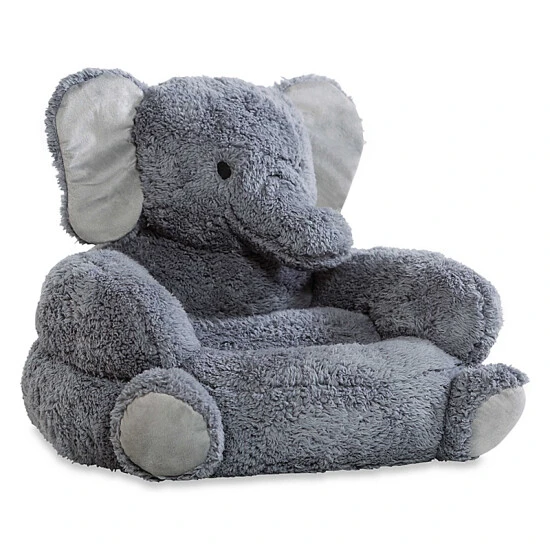 Trend Lab Elephant Children's Plush Character Chair Gray - Image 7