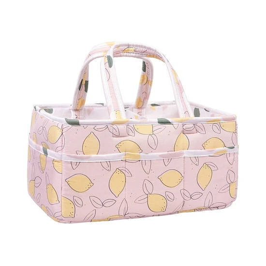 unnamed-file-1895.jpg Trend Lab® Lemon Floral Storage Caddy Pink/yellow -Trend Lab Shop unnamed file 1895