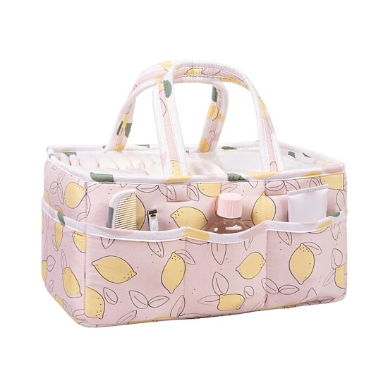 unnamed-file-1896.jpg Trend Lab® Lemon Floral Storage Caddy Pink/yellow -Trend Lab Shop unnamed file 1896