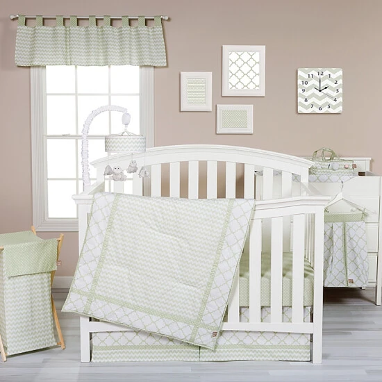 Trend Lab® Sea Foam 3-Piece Crib Bedding Set Green/white