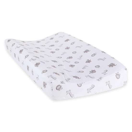 Trend Lab® Safari Chevron Animals Changing Pad Cover Gray/white