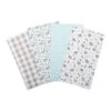 Trend Lab&reg; 4-Pack Flannel Burp Cloth Gray/aqua