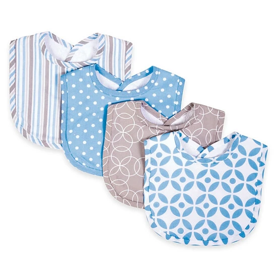 Trend Lab® 4-Pack Logan Bib Set In Blue